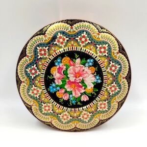 Daher Metal sewing Tin Box Container mosaic design made in in Holland